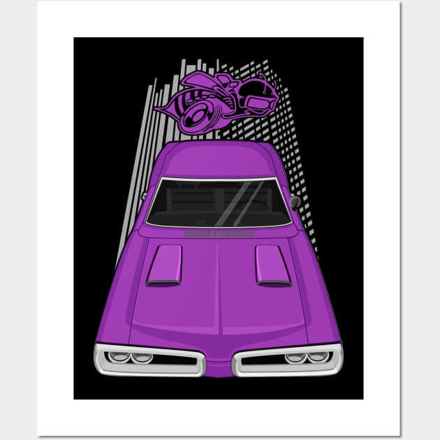 Dodge Coronet Super Bee 1970 - purple Wall Art by V8social